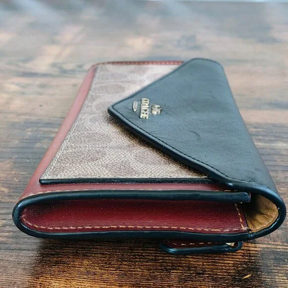 COACH Signature Color Block Slim Wallet - Picture 7 of 11